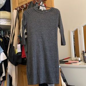 Gray three quarter length mini dress